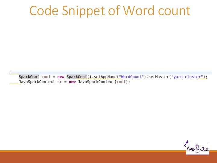 Code Snippet of Word count 