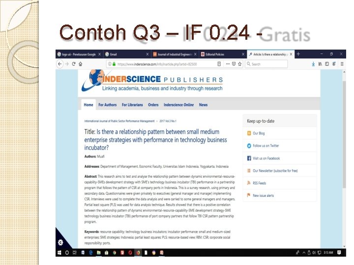 Contoh Q 3 – IF 0. 24 Gratis 