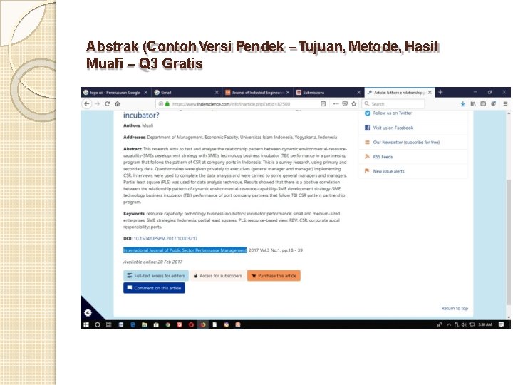 Abstrak (Contoh Versi Pendek – Tujuan, Metode, Hasil Muafi – Q 3 Gratis 