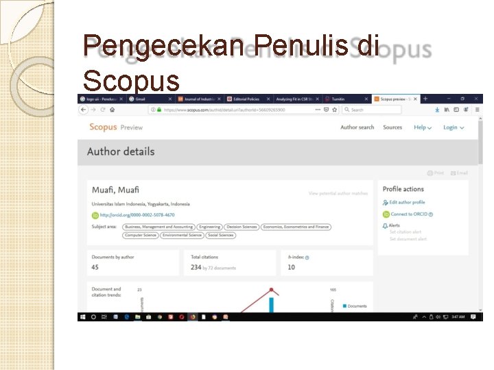 Pengecekan Penulis di Scopus 