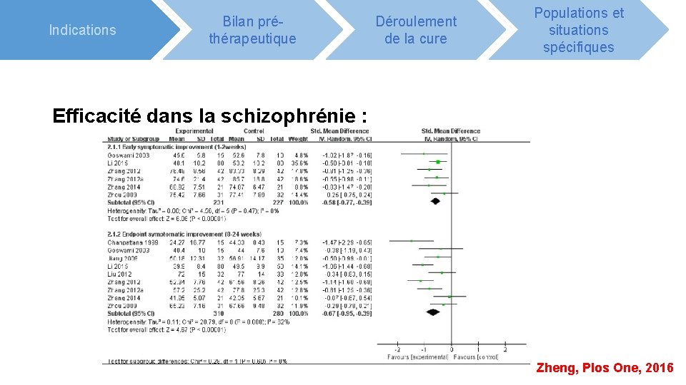 Indications Bilan préthérapeutique Déroulement de la cure Populations et situations spécifiques Efficacité dans la