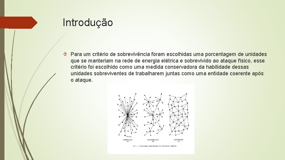 Introdução Para um critério de sobrevivência foram escolhidas uma porcentagem de unidades que se