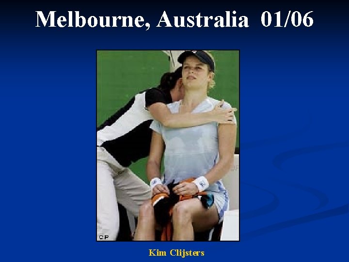 Melbourne, Australia 01/06 Kim Clijsters 