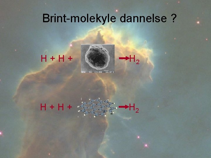 Brint-molekyle dannelse ? H+H+ H 2 