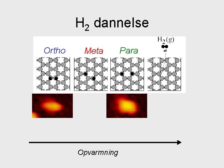 H 2 dannelse Ortho Meta Opvarmning Para 