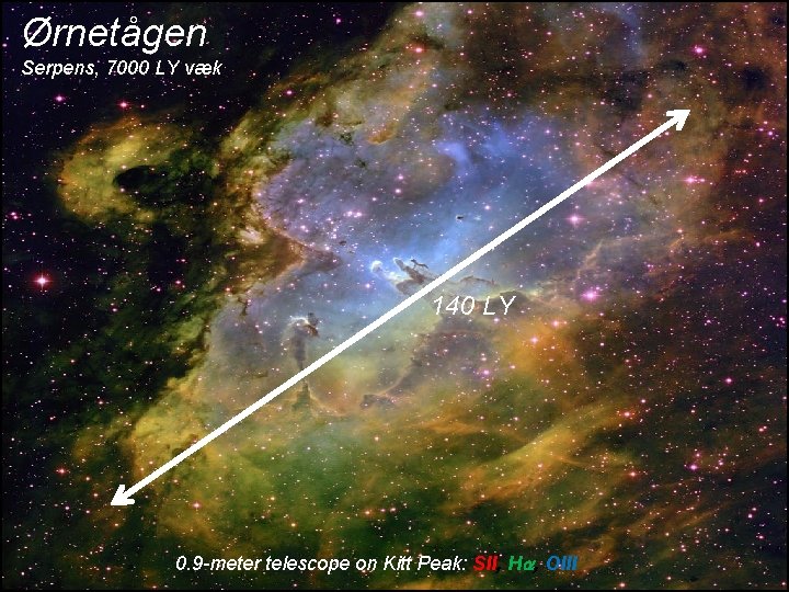 Ørnetågen Serpens, 7000 LY væk 140 LY 0. 9 -meter telescope on Kitt Peak: