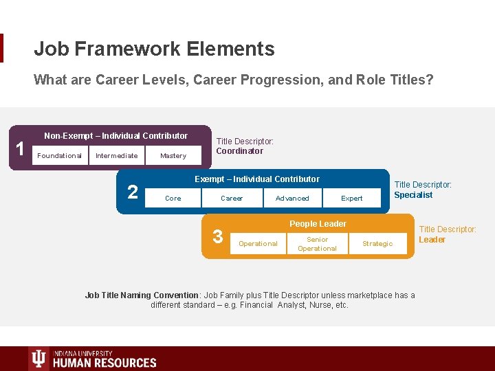 Job Framework Elements What are Career Levels, Career Progression, and Role Titles? 1 Non-Exempt