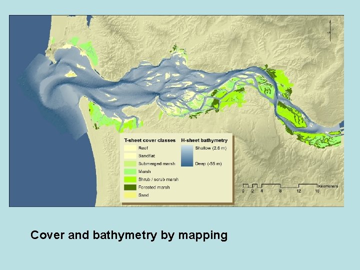 Cover and bathymetry by mapping 