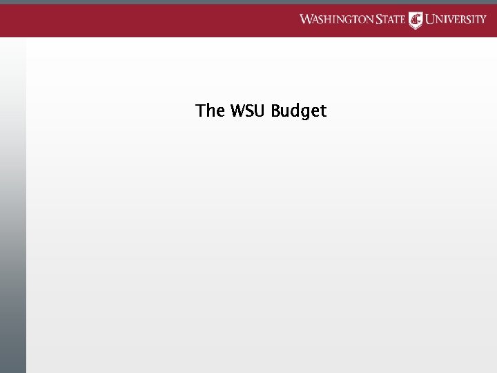 The WSU Budget 