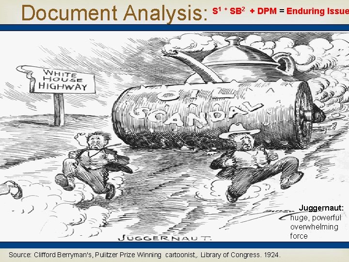 Document Analysis: S 1 + SB 2 + DPM = Enduring Issue Juggernaut: huge,