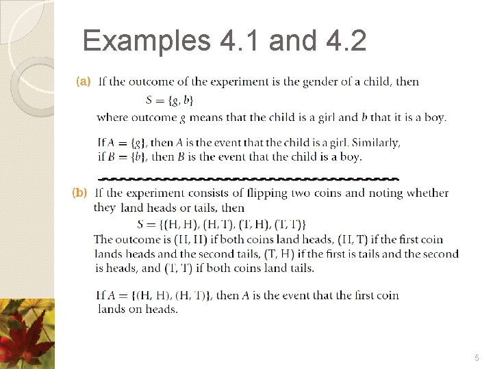 Examples 4. 1 and 4. 2 5 