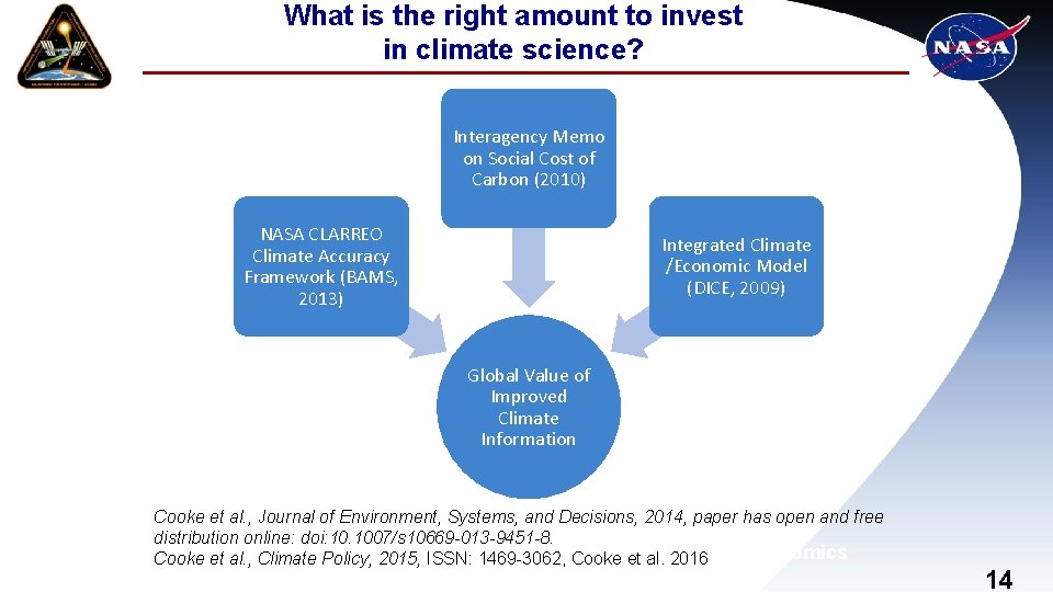 What is the right amount to invest in climate science? Interagency Memo on Social