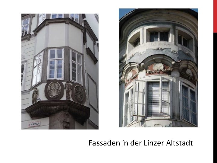Fassaden in der Linzer Altstadt 