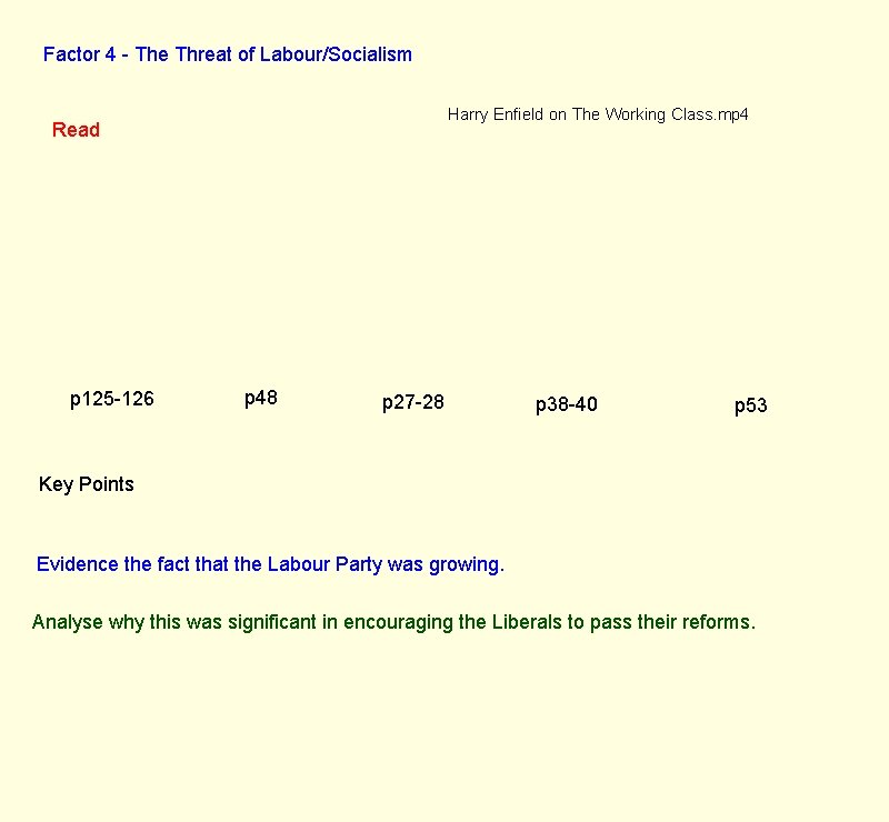 Factor 4 - The Threat of Labour/Socialism Harry Enfield on The Working Class. mp