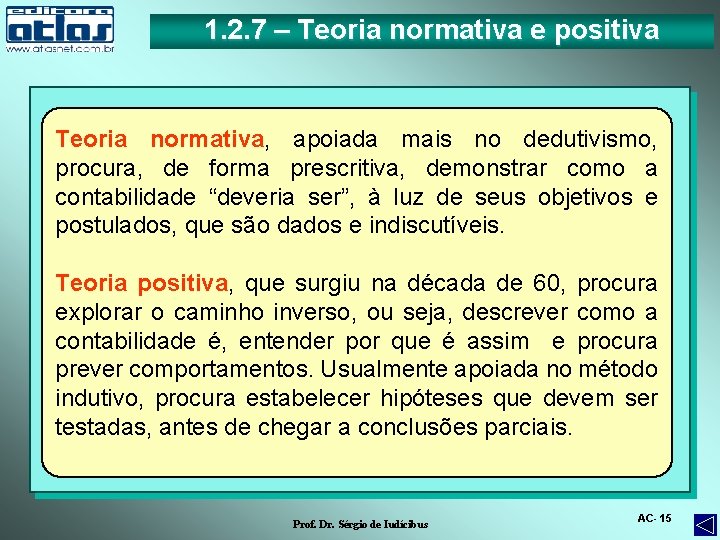 1. 2. 7 – Teoria normativa e positiva OTeoria processo indutivo. Estemais processo consiste