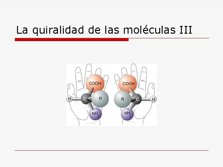 La quiralidad de las moléculas III 