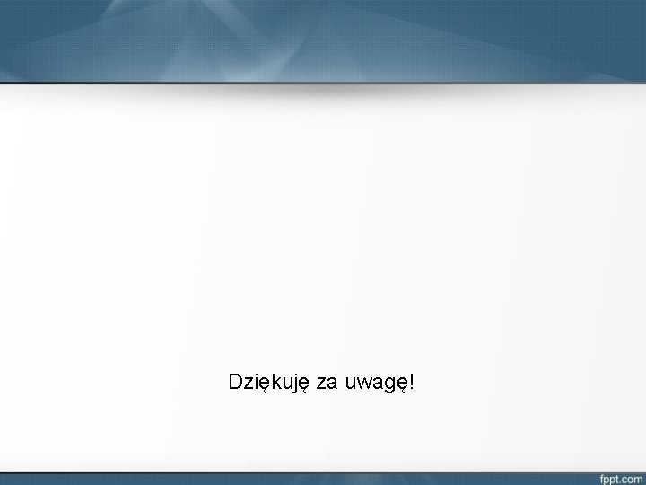 Dziękuję za uwagę! 