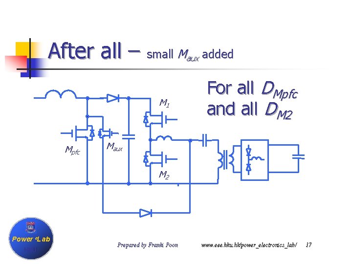 After all – small M aux M 1 Mpfc added For all DMpfc and