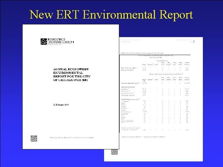 New ERT Environmental Report 