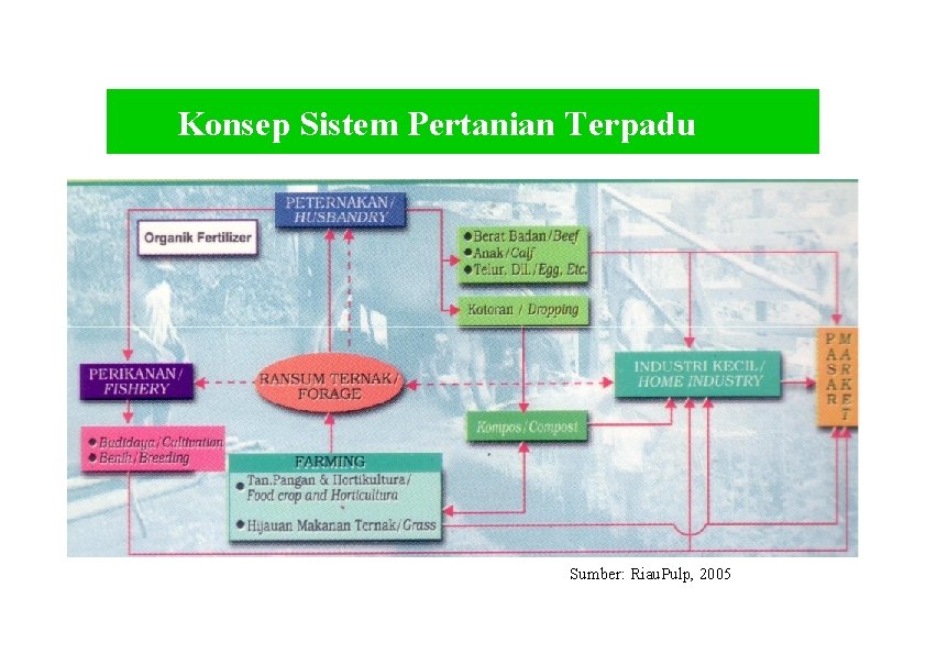 Konsep Sistem Pertanian Terpadu Sumber: Riau. Pulp, 2005 