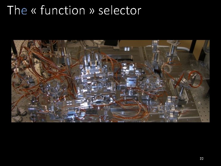 The « function » selector 23 