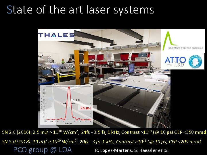 State of the art laser systems 2, 5 m. J SN 2. 0 (2016):