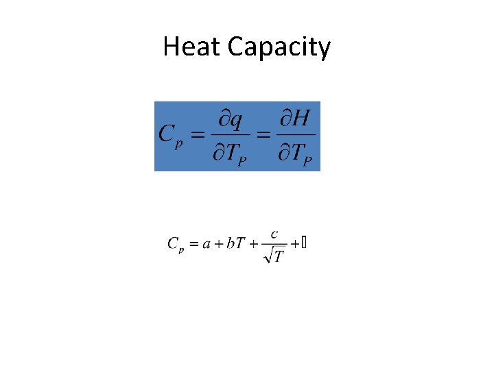 Heat Capacity 