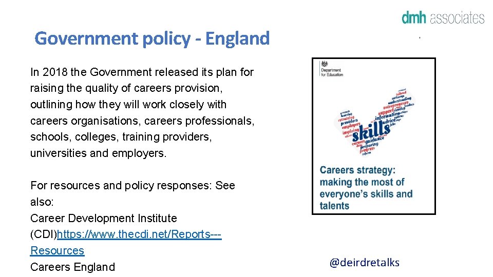 Government policy - England In 2018 the Government released its plan for raising the