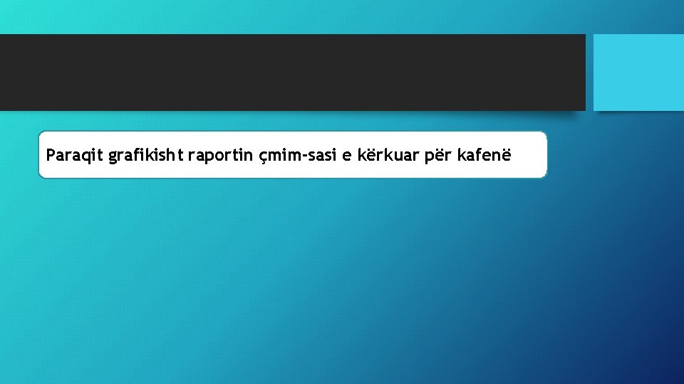 Paraqit grafikisht raportin çmim-sasi e kërkuar për kafenë 