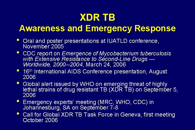 Advocacy Communication and Social Mobilization to Fight XDR