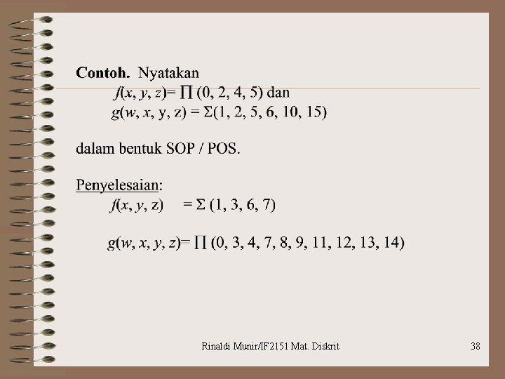 Rinaldi Munir/IF 2151 Mat. Diskrit 38 