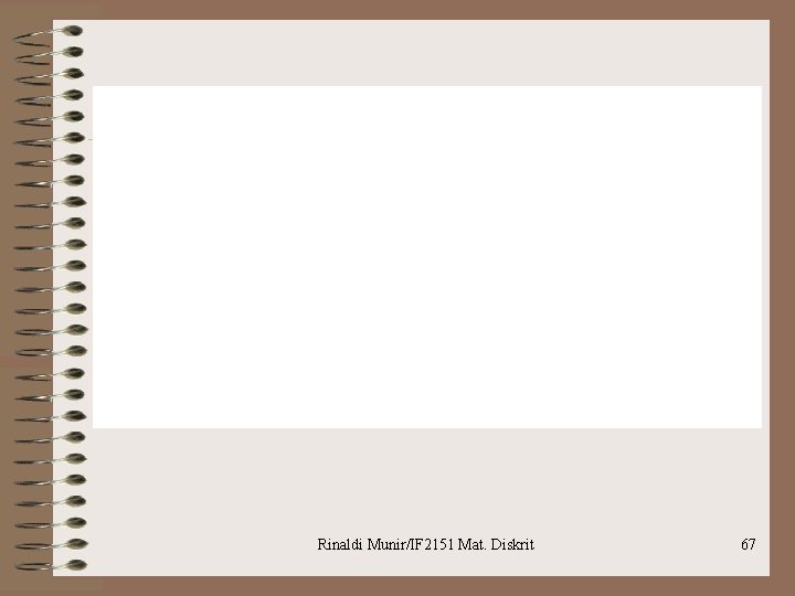 Rinaldi Munir/IF 2151 Mat. Diskrit 67 