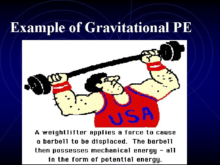 Example of Gravitational PE 