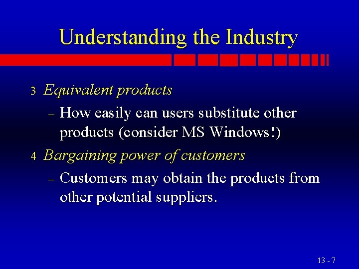 Understanding the Industry 3 4 Equivalent products – How easily can users substitute other