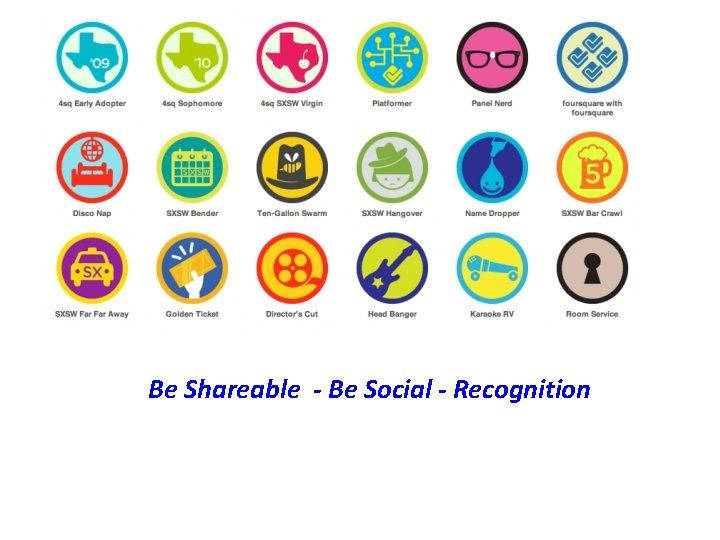 Be Shareable - Be Social - Recognition 