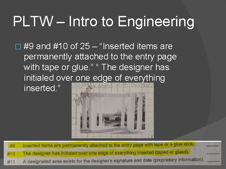 PLTW – Intro to Engineering � #9 and #10 of 25 – “Inserted items