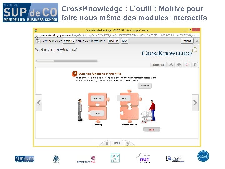 Cross. Knowledge : L’outil : Mohive pour faire nous même des modules interactifs 