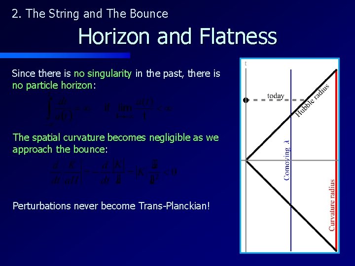 2. The String and The Bounce Horizon and Flatness Since there is no singularity