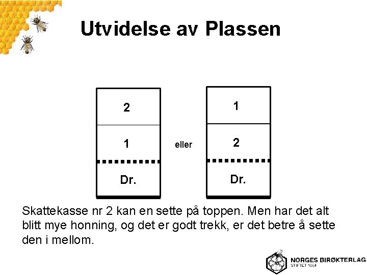 Utvidelse av Plassen 1 2 1 Dr. eller 2 Dr. Skattekasse nr 2 kan