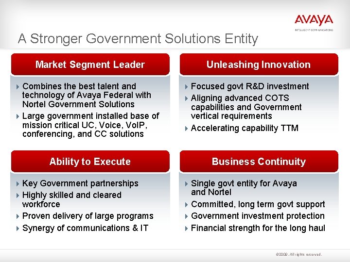 A Stronger Government Solutions Entity Market Segment Leader Combines the best talent and technology