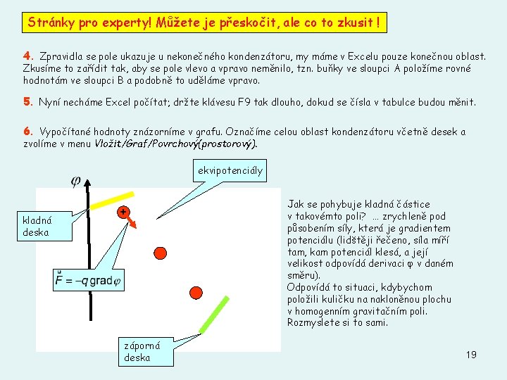 Stránky pro experty! Můžete je přeskočit, ale co to zkusit ! 4. Zpravidla se