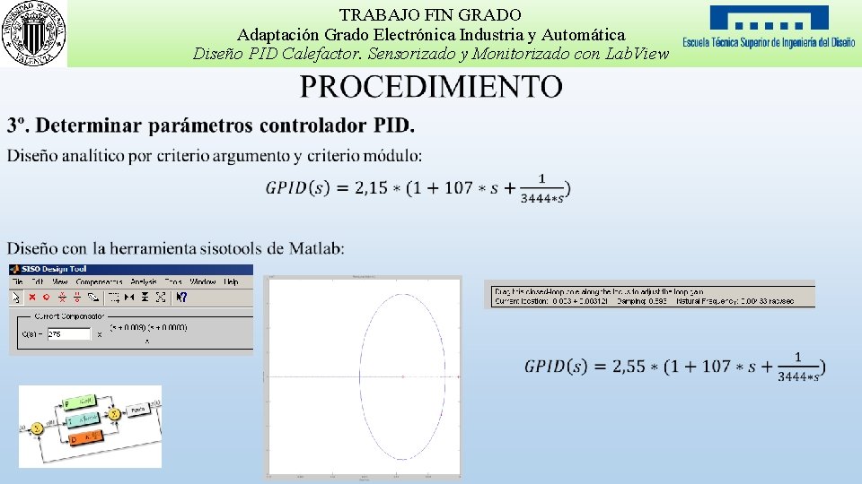 TRABAJO FIN GRADO Adaptación Grado Electrónica Industria y Automática Diseño PID Calefactor. Sensorizado y