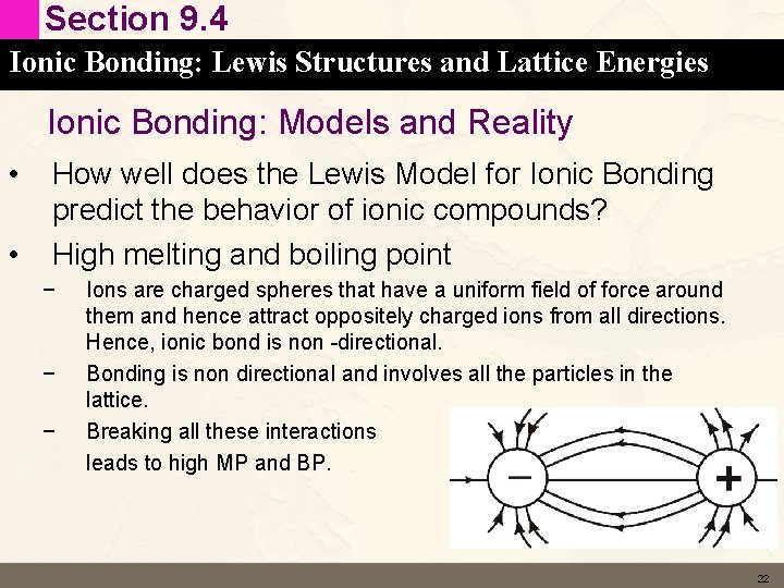 Section 9. 4 Ionic Bonding: Lewis Structures and Lattice Energies Ionic Bonding: Models and