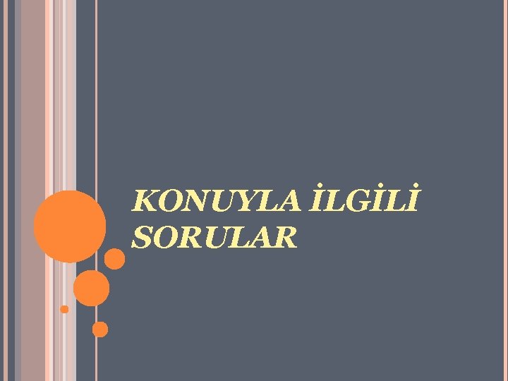 KONUYLA İLGİLİ SORULAR 