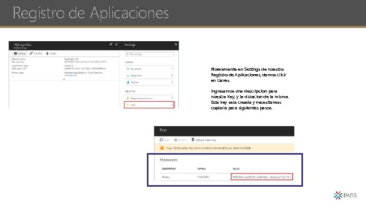 Registro de Aplicaciones Nuevamente en Settings de nuestro Registro de Aplicaciones, damos click en