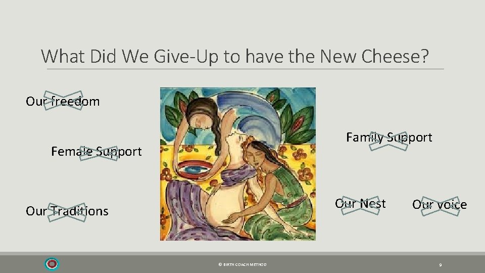 What Did We Give-Up to have the New Cheese? Our freedom Family Support Female
