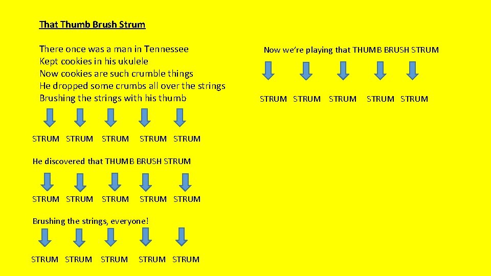 That Thumb Brush Strum There once was a man in Tennessee Kept cookies in