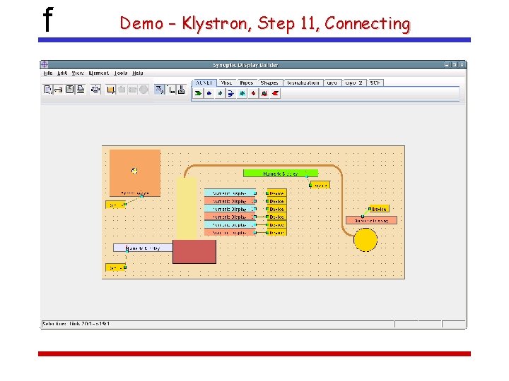 f Demo – Klystron, Step 11, Connecting 