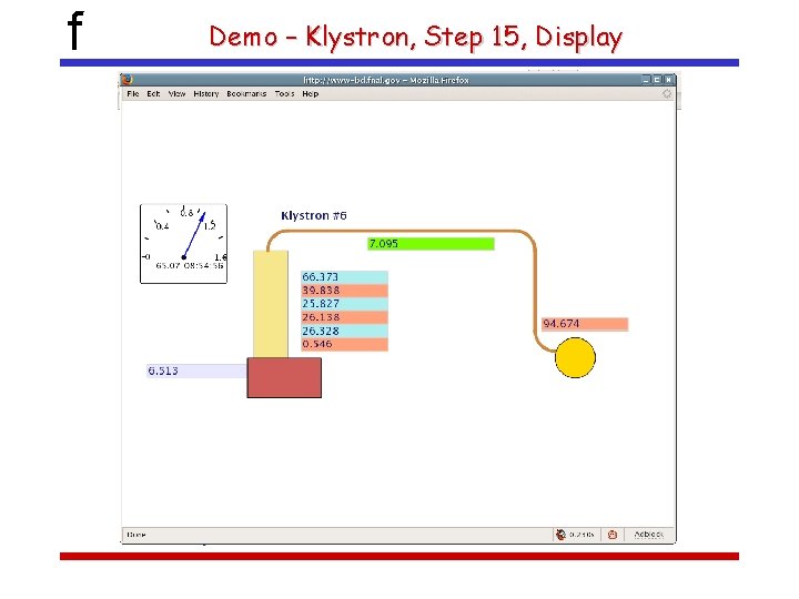 f Demo – Klystron, Step 15, Display 