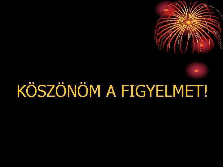 KÖSZÖNÖM A FIGYELMET! 